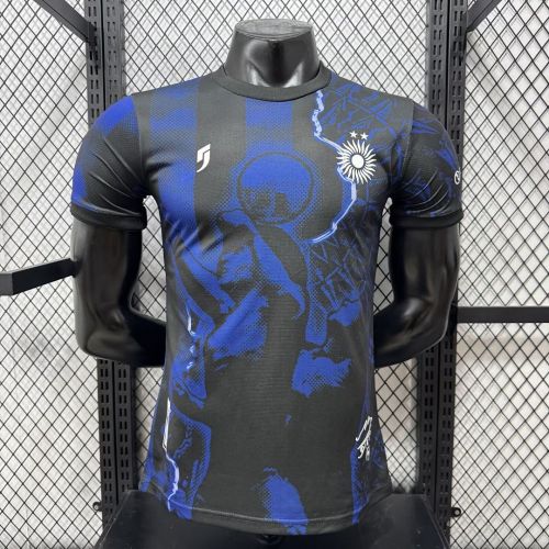 Player Version 2026 Argentina Dark Blue Maradona Version Soccer Jersey Camisetas de Futbol