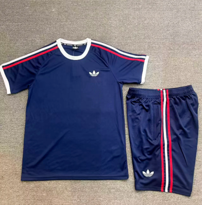 AD Blank Blue Originals Style Soccer Training Jersey Shorts DIY Cutoms Uniform