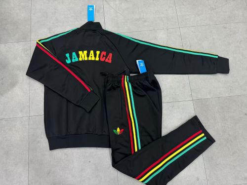 2026 Jamaica Black Soccer Windbreaker Jacket Football Jacket and Pants