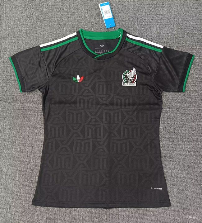 Women Fan Version 2026 Mexico Third Away Black Soccer Jersey Girl Football Shirt