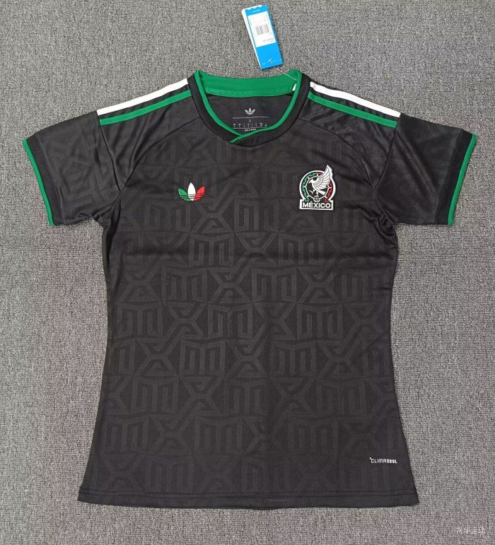 Women Fan Version 2026 Mexico Third Away Black Soccer Jersey Girl Football Shirt
