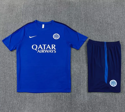 Adult Uniform 2026 Inter Milan Blue Soccer Training Jersey and Shorts Football Kits