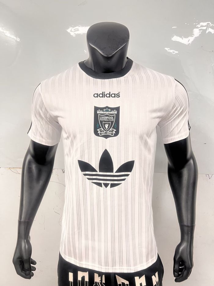 Fan Version 2025-2026 Liverpool AD White Soccer Jersey Football Shirt