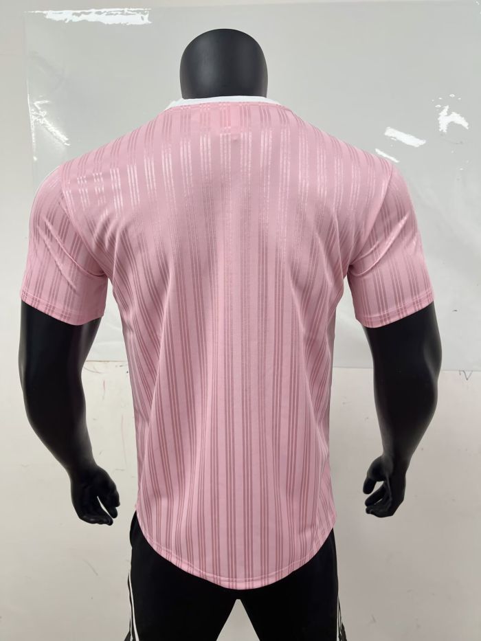 Fan Version 2025-2026 Liverpool AD Pink Soccer Jersey Football Shirt