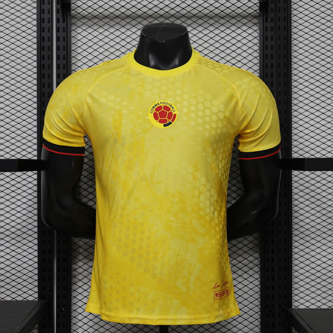 Player Version 2026 Colombia Yellow Heritage Soccer Jersey Camisetas de Futbol
