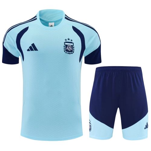 Adult Uniform 2026 Argentina Light Blue Soccer Training Jersey and Shorts Football Kits