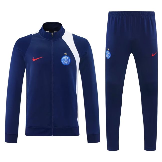 2026 PSG Dark Blue/White Soccer Jacket and Pants Football Tracksuit
