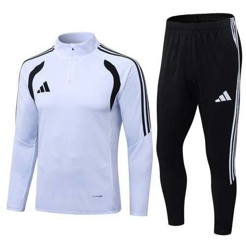 2026-2027 AD 2609 White Soccer Training Sweater and Pants Football Kit