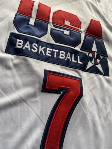 Mitchell&ness 1992 USA BIRD 7 White NBA Shirt United States Basketball Jersey