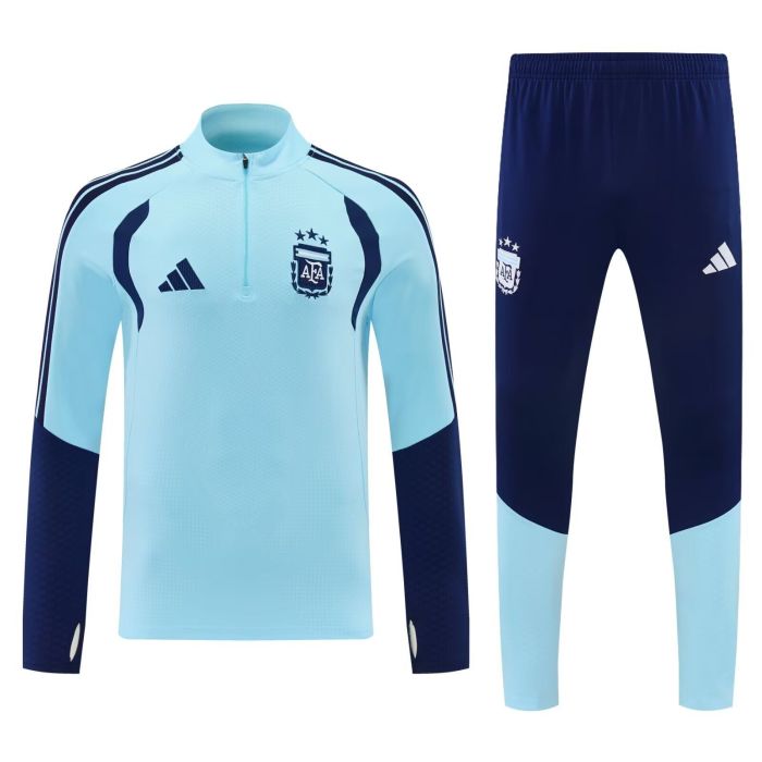 2026-2027 Argentina Light Blue Soccer Training Sweater and Pants Football Kit