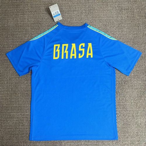 Fan Version 2026 Brazil Blue Soccer Training Jersey Brasil Camisetas de Futbol