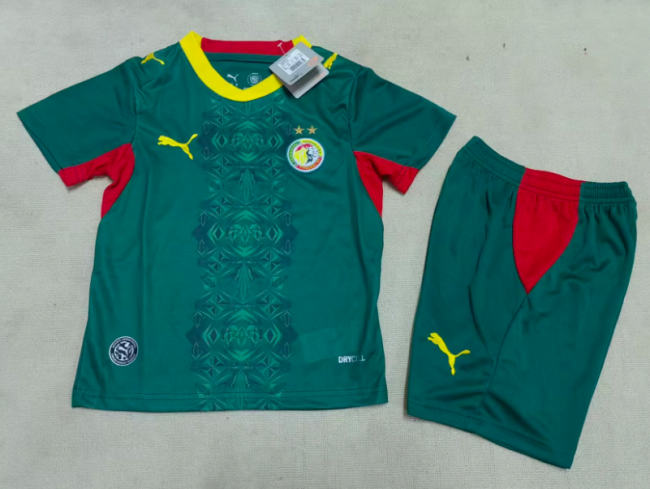 Youth Uniform Kids Kit 2026 Segenal Away Green Soccer Jersey Shorts Child Football Set