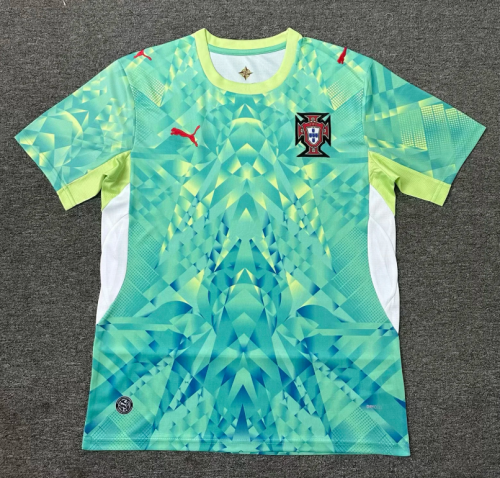 Fan Version 2026 Portugal Green Goalkeeper Soccer Jersey Football Shirt