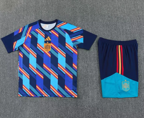 Adult Uniform 2026 Spain Colorful Soccer Training Jersey and Shorts Football Kits