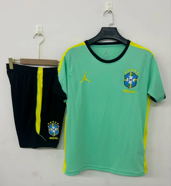 Adult Uniform 2026 Argentina Green Soccer Training Jersey and Shorts Football Kits