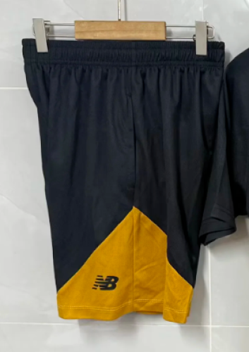 Fan Version 2026 Sao Paulo Black/Yellow Soccer Training Shorts Brasil Football Shorts