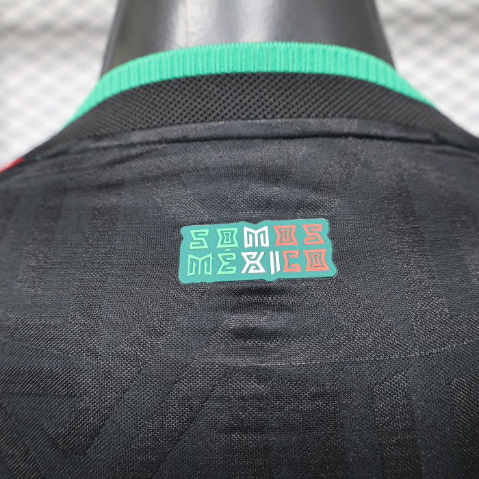 Long Sleeve Player Version 2026 Mexico Third Away Black Soccer Jersey Football Shirt