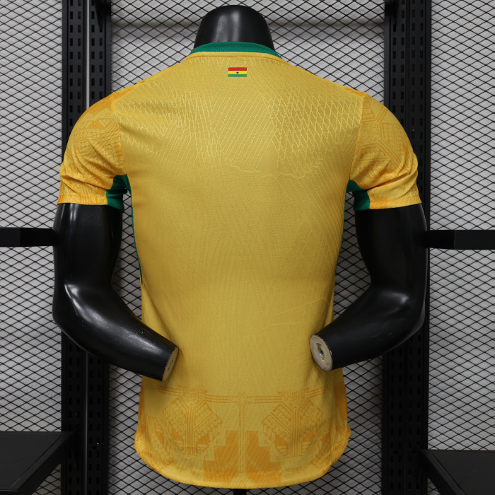Player Version 2026 Ghana Yellow/Red Soccer Jersey Football Shirt