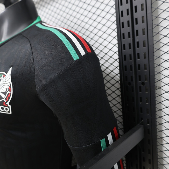 Long Sleeve Player Version 2026 Mexico Third Away Black Soccer Jersey Football Shirt