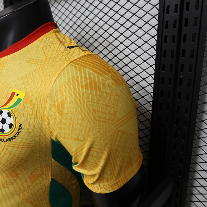 Player Version 2026 Ghana Yellow/Red Soccer Jersey Football Shirt