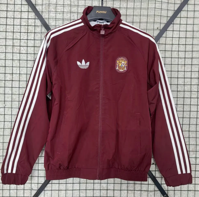 2026-2027 Spain Red Soccer Windbreaker Jacket Espana Football Jacket
