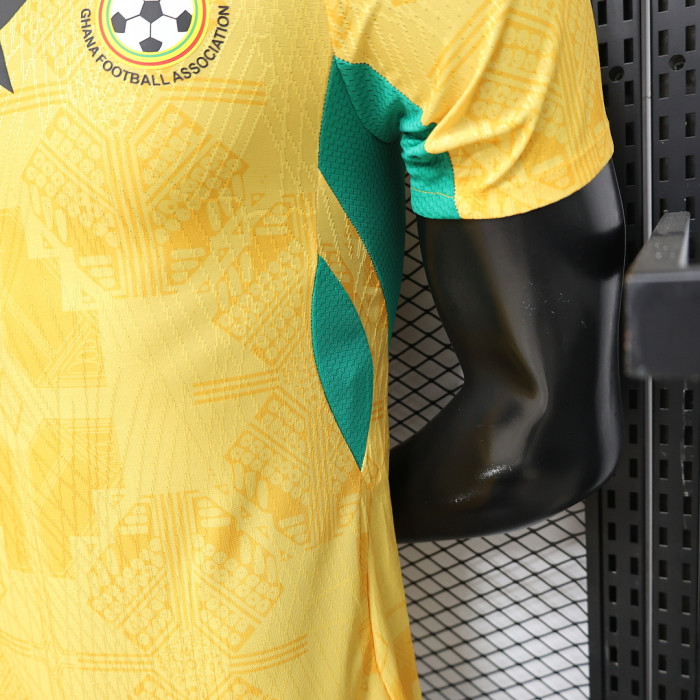 Player Version 2026 Ghana Yellow/Red Soccer Jersey Football Shirt