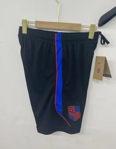 Fan Version 2026 USA Black/Blue Soccer Training Shorts United States Football Shorts