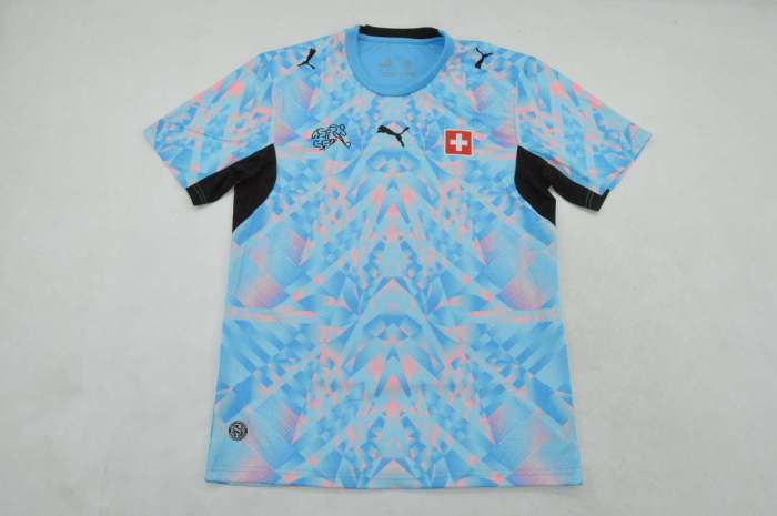 Fans Version Switzerland 2026 Blue Goalkeeper Soccer Jersey Swiss Football Shirt