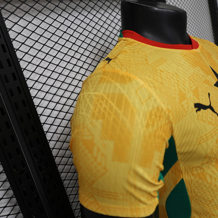 Player Version 2026 Ghana Yellow/Red Soccer Jersey Football Shirt