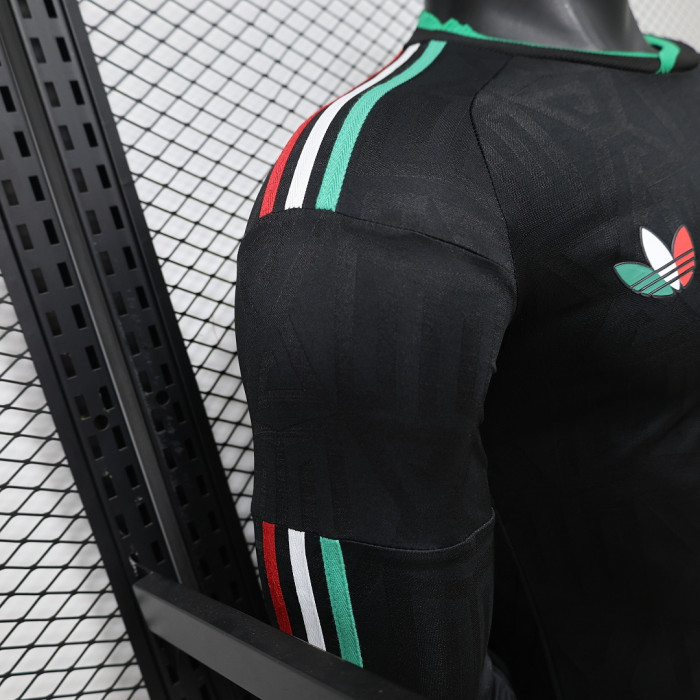 Long Sleeve Player Version 2026 Mexico Third Away Black Soccer Jersey Football Shirt