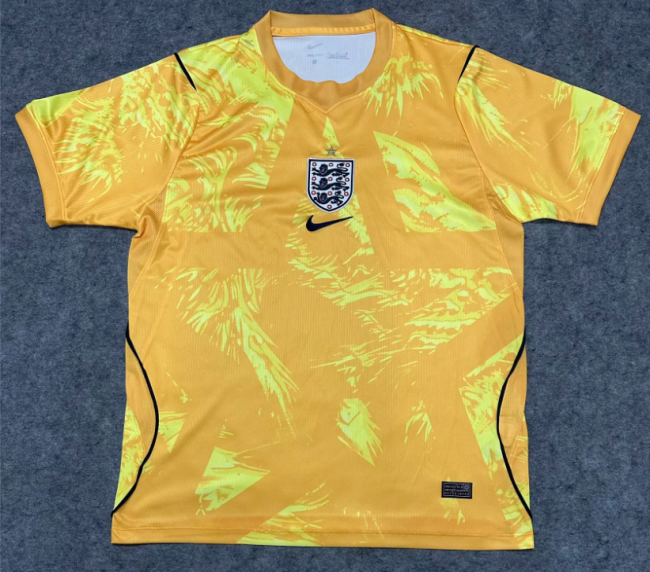 Fan Version 2026 England Yellow Goalkeeper Soccer Jersey Football Shirt