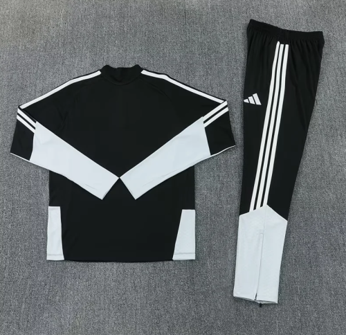 2026-2027 Spain Black/White  Soccer Training Sweater and Pants Football Kit
