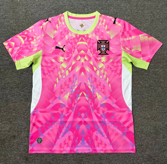 Fan Version 2026 Portugal Pink Goalkeeper Soccer Jersey Football Shirt