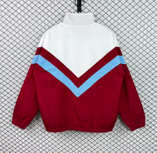 Retro Jacket 1990-1992 Sevilla White/Red Soccer Windbreaker Jacket Football Jacket