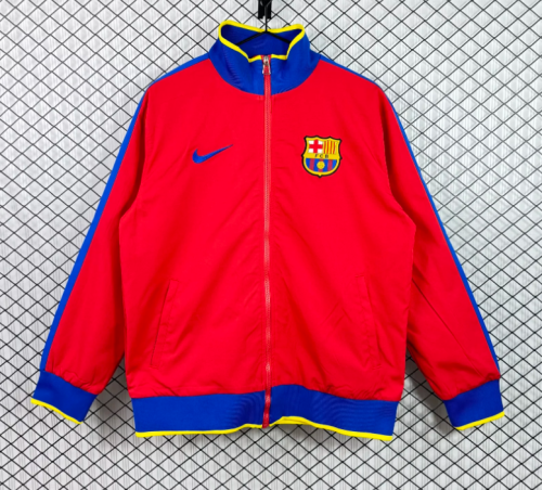 Retro Jacket 2010-2011 Barcelona Red Soccer Windbreaker Jacket Football Jacket