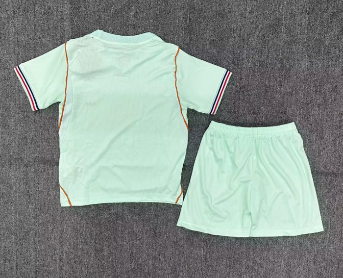 Youth Uniform Kids Kit France 2026 Away Soccer Jersey Shorts Child Football Set