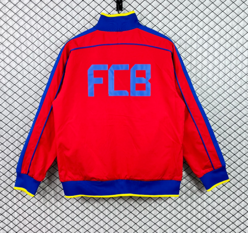 Retro Jacket 2010-2011 Barcelona Red Soccer Windbreaker Jacket Football Jacket