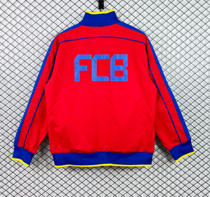 Retro Jacket 2010-2011 Barcelona Red Soccer Windbreaker Jacket Football Jacket