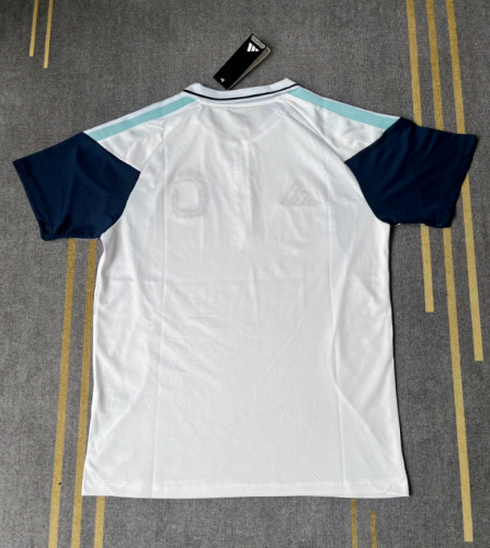 with Zipper Player Version 2026 Argentina White Soccer Polo