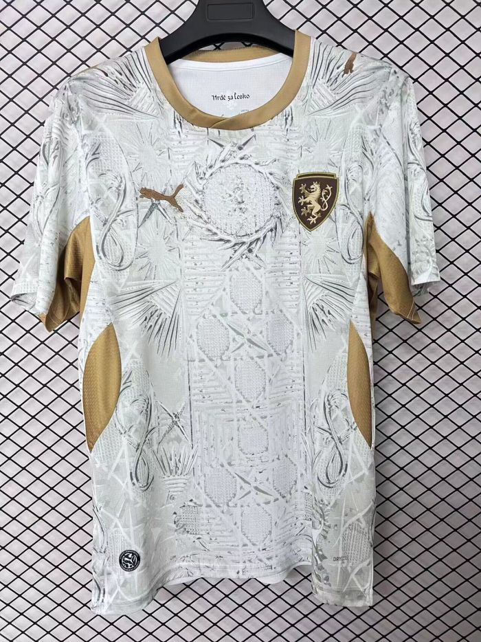 Fan Version Czech 2026 Away White Soccer Jersey Football Shirt