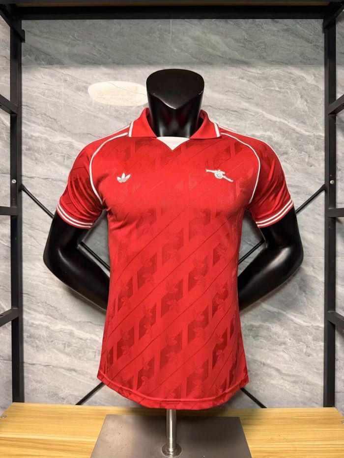 Player Version 2026-2027 Arsenal Red Retro Model Soccer Jersey Football Shirt