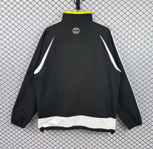 Retro Jacket 2006-2007 Real Madrid Black Soccer Windbreaker Jacket Football Jacket