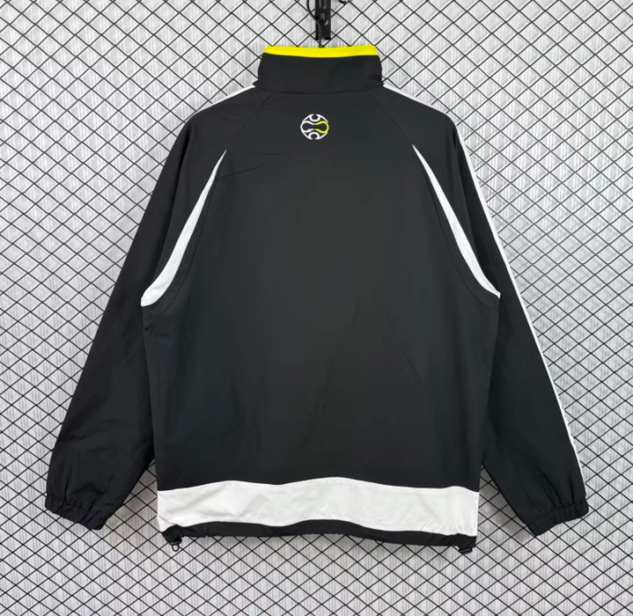 Retro Jacket 2006-2007 Real Madrid Black Soccer Windbreaker Jacket Football Jacket