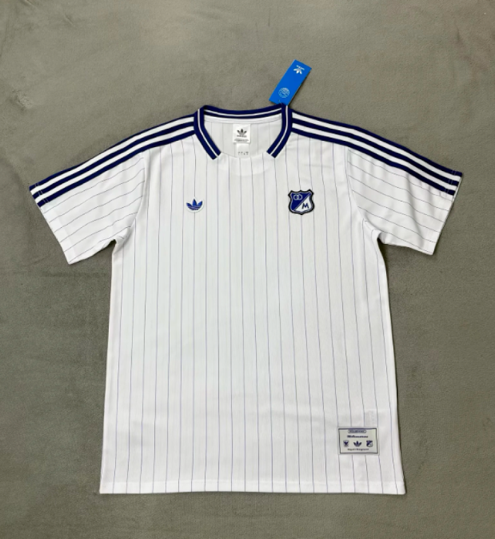 Fans Version 2026-2027 Millonarios White Icon Soccer Jersey Millionaire Football Shirt