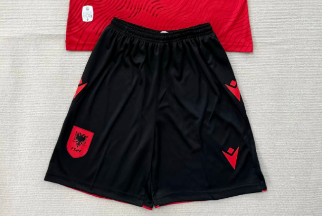 Fan Version 2026 Albania Home Soccer Shorts Football Shorts