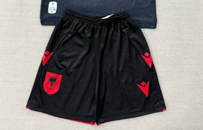 Fan Version 2026 Albania Third Away Black Soccer Shorts Football Shorts
