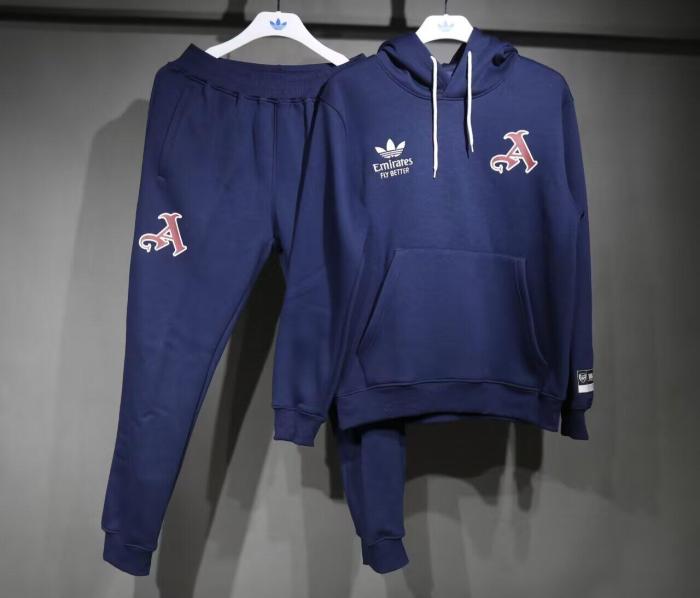 2026-2027 Arsenal Dark Blue Soccer Tracksuit Football Jacket and Pants