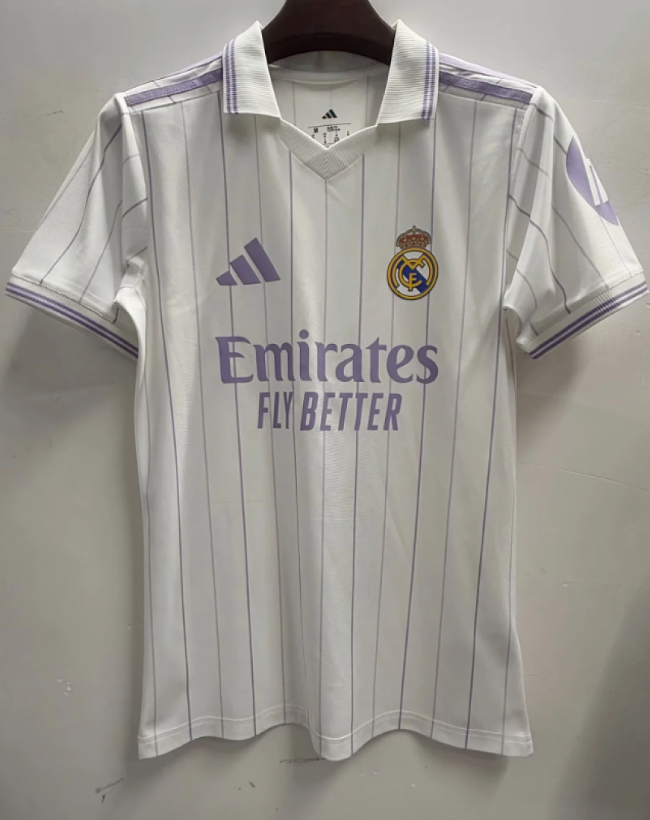 Fan Version 2026-2027 Real Madrid White Purple Retro Model Soccer Jersey Real Football Shirt