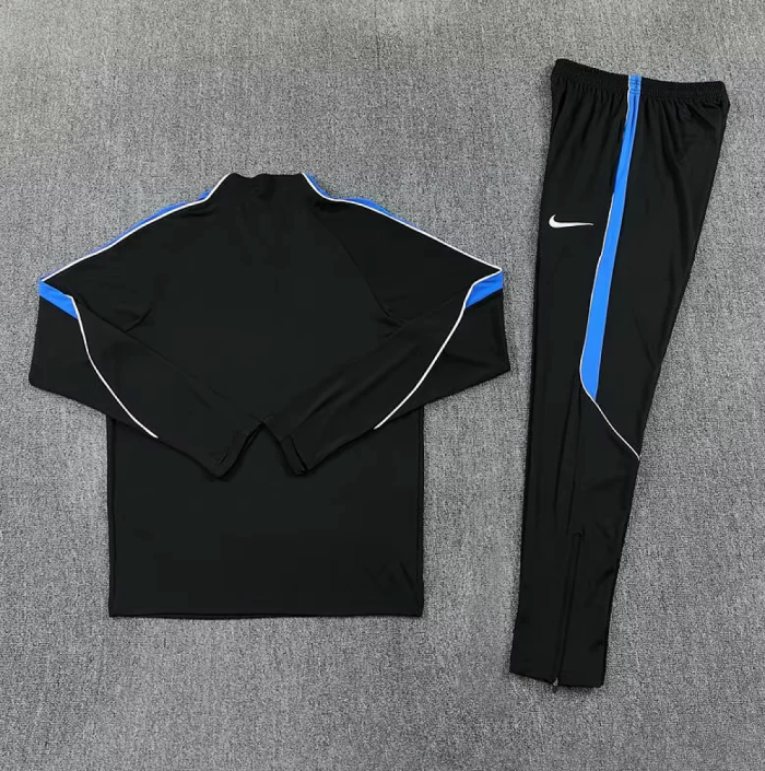 2026-2027 Atletico Madrid Black/Blue  Soccer Training Sweater and Pants Football Kit