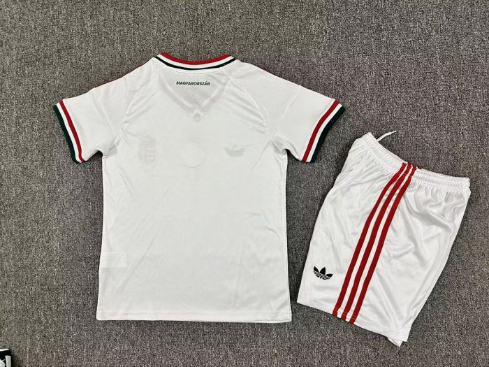 Youth Uniform Kids Kit 2026 Hungary Away Soccer Jersey Shorts Child Football Set